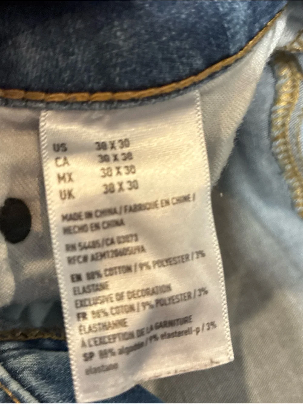 American Eagle Men’s Light Wash Distressed Jeans 30x30 Grunge Hippie Boho